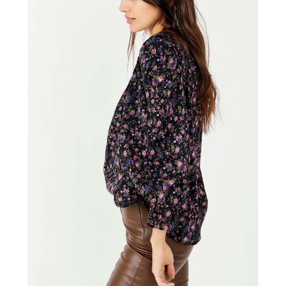🎉LAST CHANCE🎉 NWT Free People Meant To Be Blouse / Black Combo - Picture 3 of 11